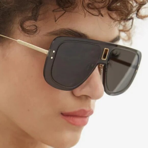 BRAND NEW Dior ULTRADIOR MU B0B0 Gold Blue Unisex Mask Sunglasses - Picture 11 of 12